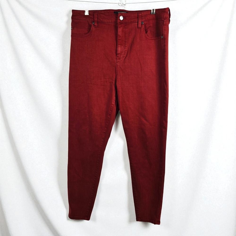 Liverpool Los Angeles The High Rise Ankle Jeans Womens Size 14/32 Brick Red